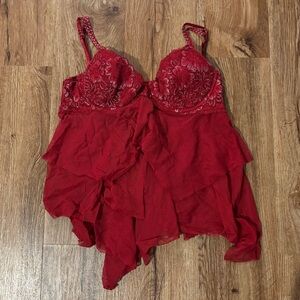 Rampage Red Lingerie Top